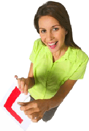 Smiling female just passed her driving test